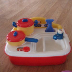 One Of A Kind Vintage Little Tikes Child Size Stove & Sink/Storage Area